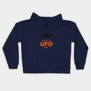 World UFO Day Kids Hoodie